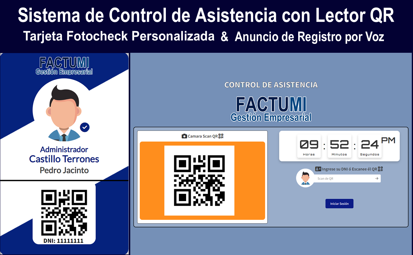 Control de Asistencia con QR y Audio Integrado