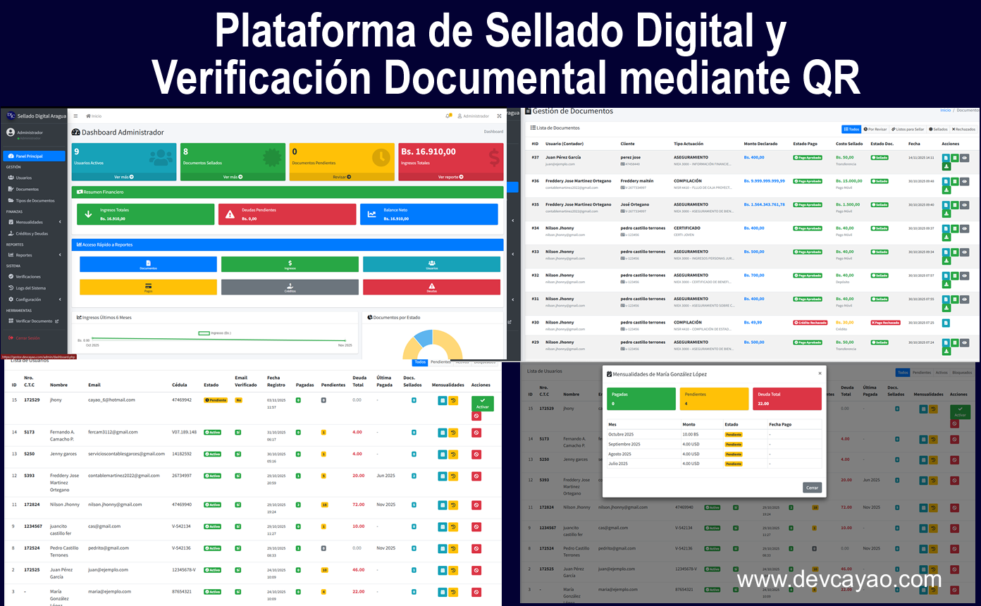 Plataforma de Sellado Digital y Verificación Documental mediante QR